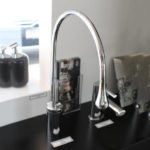 Gessi Goccia Basin Mixer with Spout on display