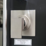 Rettangolo Brushed Nickel Shower Mixer on Display